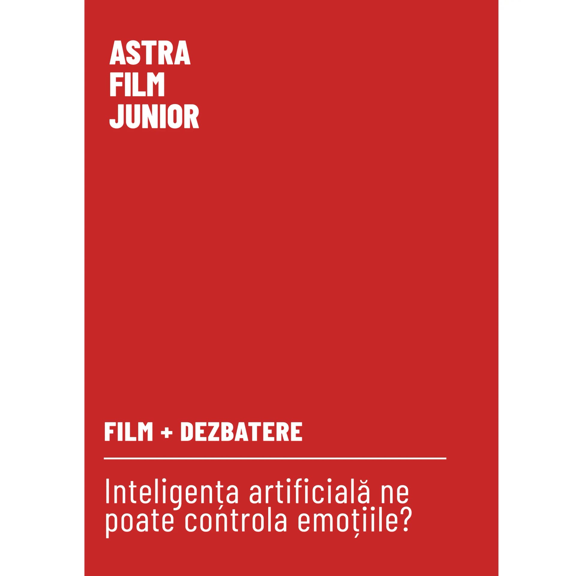 Inteligența artificială ne poate controla emoțiile? - proiecție urmată de dezbatere